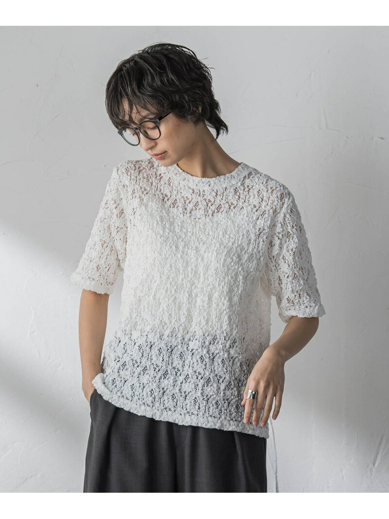 カムイレースハーフスリーブT MAYSON GREY メイソングレイ トップス カットソー・Tシャツ ブラウン ホワイト【送料無料】[Rakuten Fashion]