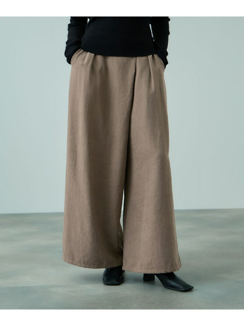 フィブリルサテンラップワイドパンツ≪洗濯機で洗える≫ VICKY ビッキー パンツ その他のパンツ ブラウン【送料無料】[Rakuten Fashion]