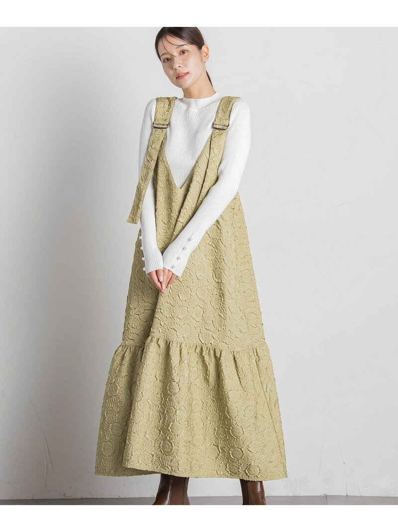 【SALE／50%OFF】ふくれジャガードジャンドレ≪手洗い可能≫ VICKY ビッキー ワンピース・ドレス ワンピース ベージュ ホワイト グリーン ブラック【RBA_E】【送料無料】[Rakuten Fashion]