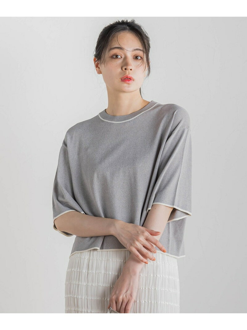 Rakuten - 【SALE／50%OFF】ワイドTニット≪手洗い可能≫ Droite lautreamont ドロワット・ロートレアモン トップス ニット ホワイト イエロー ブラウン【RBA_E】【送料無料】[Rakuten Fashion]