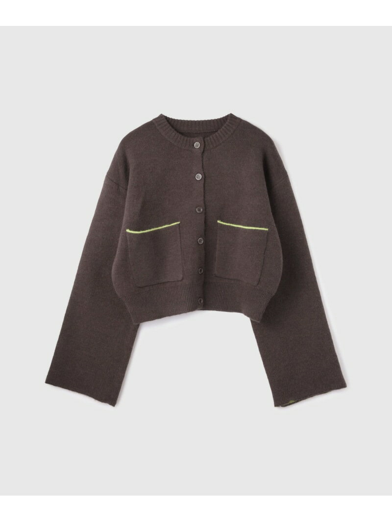 アルパカタッチダブルフェイスニットカーディガン≪手洗い可能≫ VICKY ビッキー トップス カーディガン ブラウン ブラック【送料無料】[Rakuten Fashion]