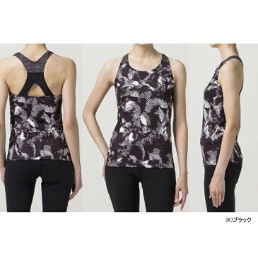 あす楽対応 SPECIAL SALE 40%OFF ダンスキン フィットネスウェア ヨガ 女性用 レディース プリントタンクトップ 吸汗速乾 UV インナーカップ付 DW19107P