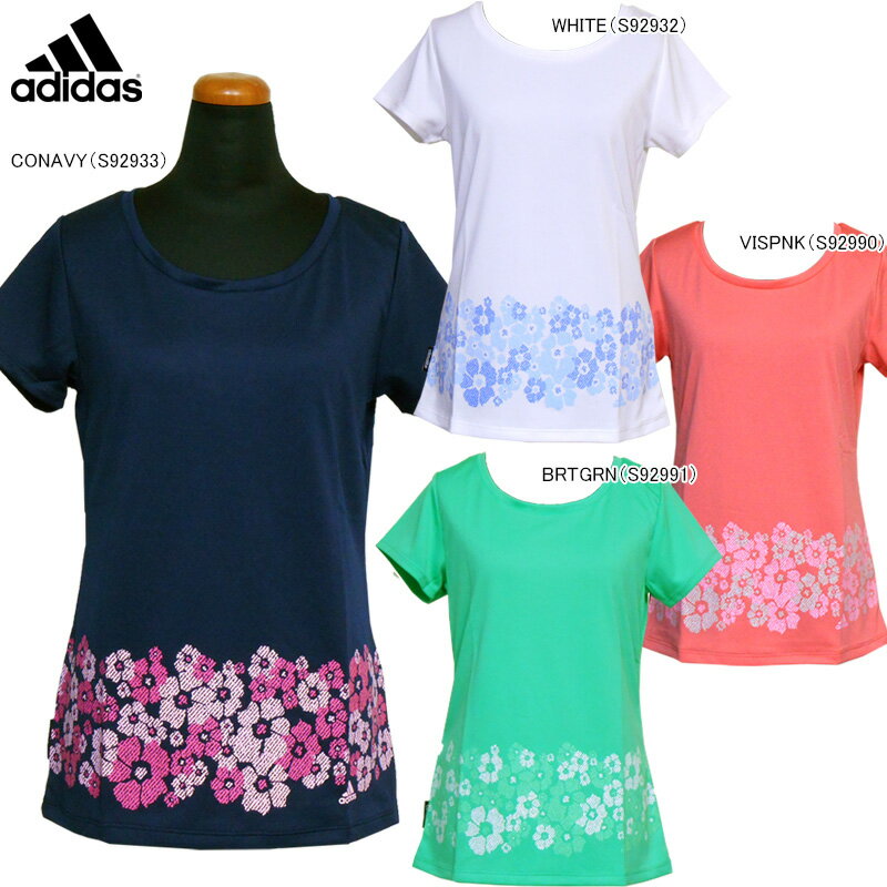 【SALE】adidas（アディダス）TENNIS（テニス）女性用（レディース）ナデシコガラ セットインスリーブ Tシャツ（半袖）KBZ48【メール便..