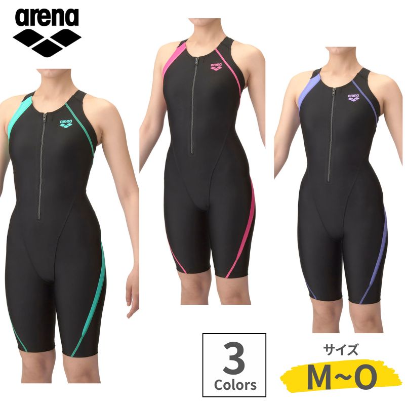 arena アリーナ 水着 スイムウエア 水泳 スイミング スイム プール フィットネス 水中 ウォーキング エクササイズ トレーニング レディース 女性 女 大人 オールインワン ファスナー AS5SWF04L 25SS
