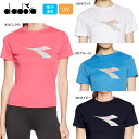 DIADORA ディアドラ TENNIS テニスウェア 女性用 レディース プラクティスシャツ トップス トレーニングウェア 半袖 Tシャツ 吸汗速乾 UV DTL7595【19】 SALE