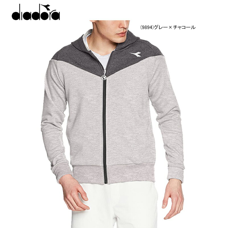 【あす楽対応】【20％OFF】DIADORA ディアドラ テニスウェア スウェット フーディージャケット パーカー 長袖 吸汗速乾 メンズ DTP8132【20】