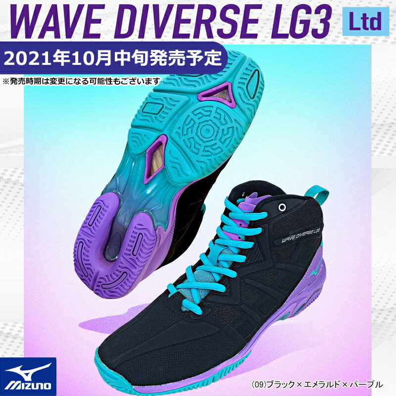 【SALE】【2021年10月発売】 MIZUNO ミズノ ウエーブダイバース LG3 Ltd WAVE DIVERSE フィットネスシューズ 男女兼用 2E K1GF2175-09【21AW】