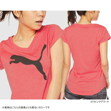 【あす楽対応】【40%OFF】PUMA プーマ レディース 女性用 スポーツ ランニング トレーニング ジム フィットネス 半袖 ヘザー キャット Tシャツ 517566【20】