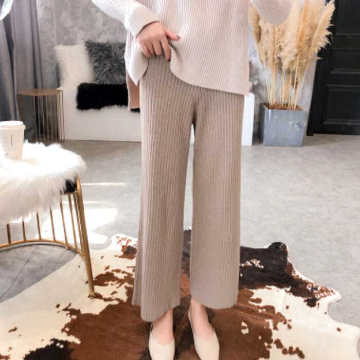 ワイドパンツ レディース ガウチョ ワイドレッグパンツ パンツ ボトムス ズボン 厚...