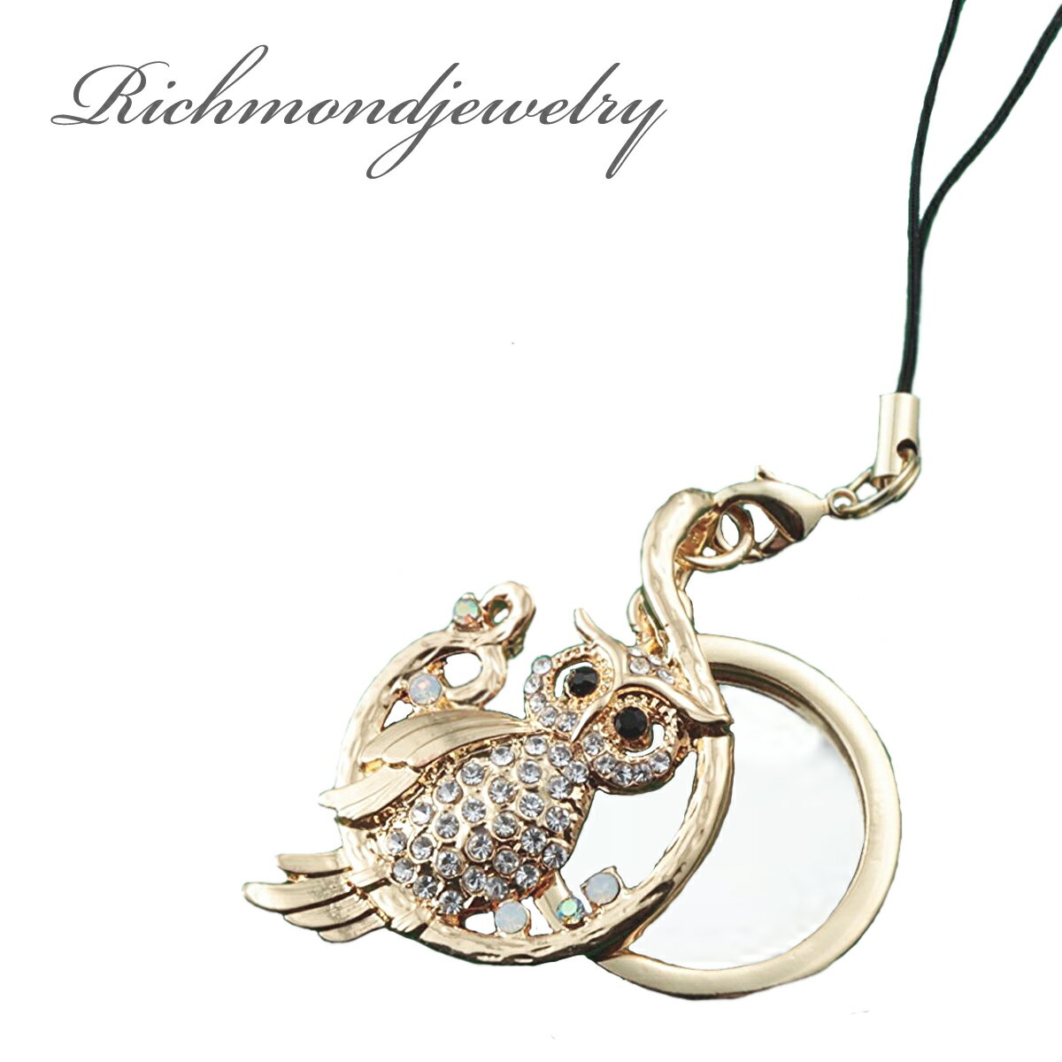 楽天リッチモンドきらきら幸運ふくろうルーペ付ストラップ