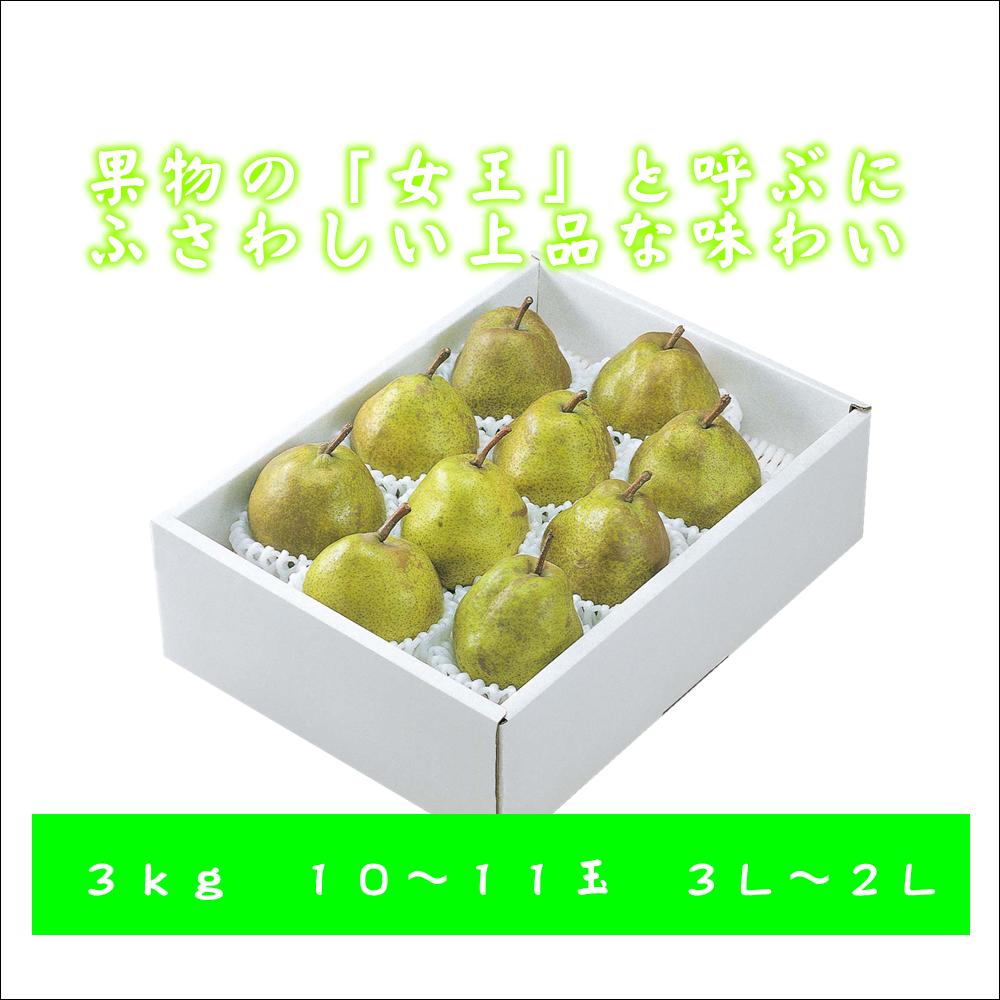 西洋梨 ラ・フランス 3kg 10～11玉 3L～2L 贈答 山形 上山 産地直送 果物 ギフト ...