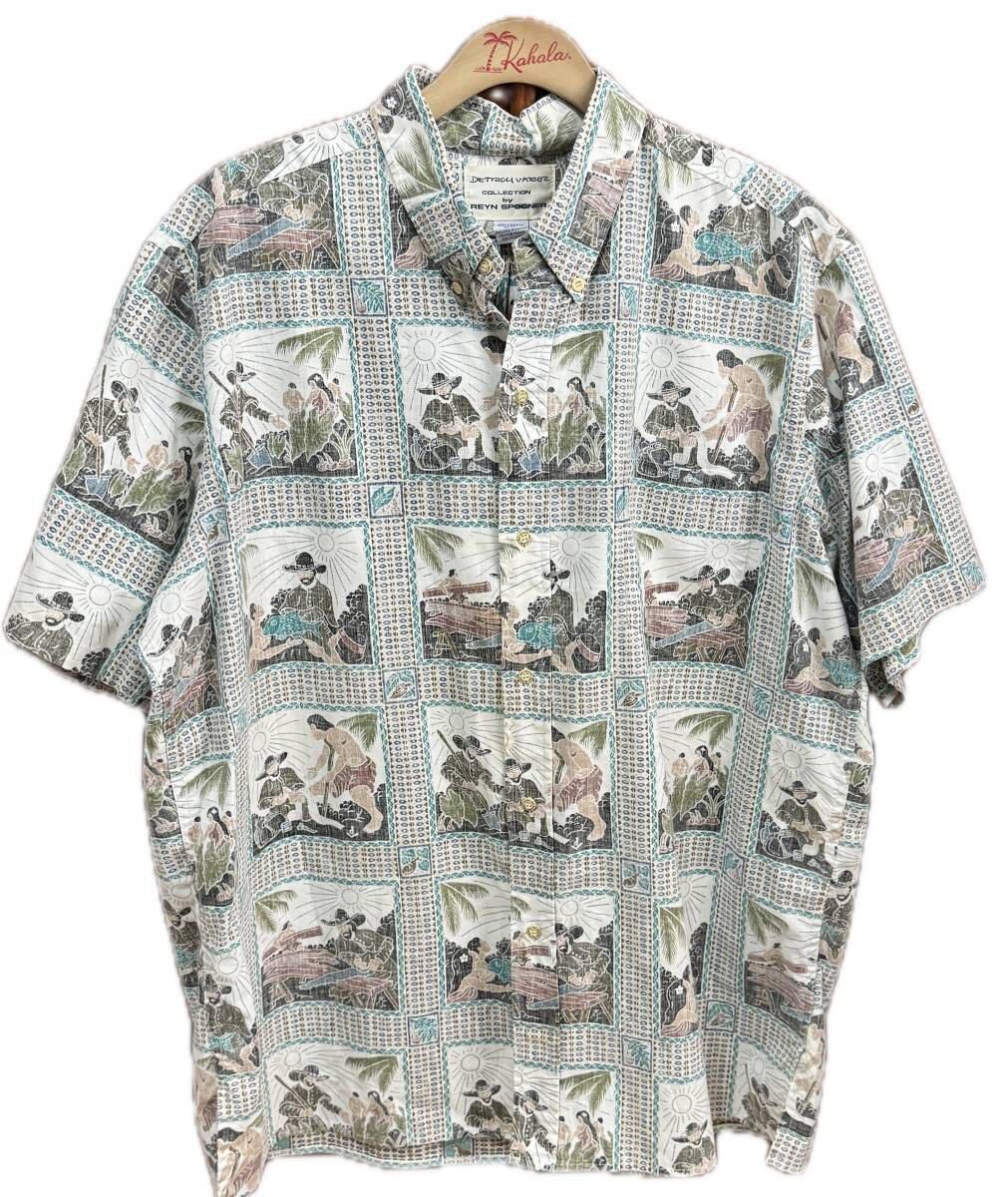 【Used/古着】Reyn Spooner Aloha Shirts レインスプーナー アロハシャツ　B.D 前開き　XXLサイズ