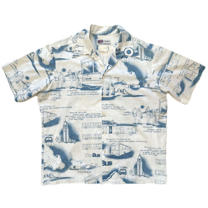 【Used/中古】1980s ビンテージThe Bus Honolulu Aloha Shirtsホノルル バスの運転手の制服アロハシャツXLサイズ