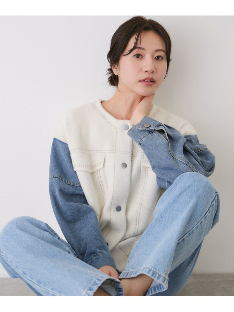 樂天商城 - 【SALE／30%OFF】デニムドッキングノーカラーブルゾン JAYRO ジャイロ ジャケット・アウター ブルゾン・ジャンパー ホワイト ブラック【RBA_E】【送料無料】[Rakuten Fashion]