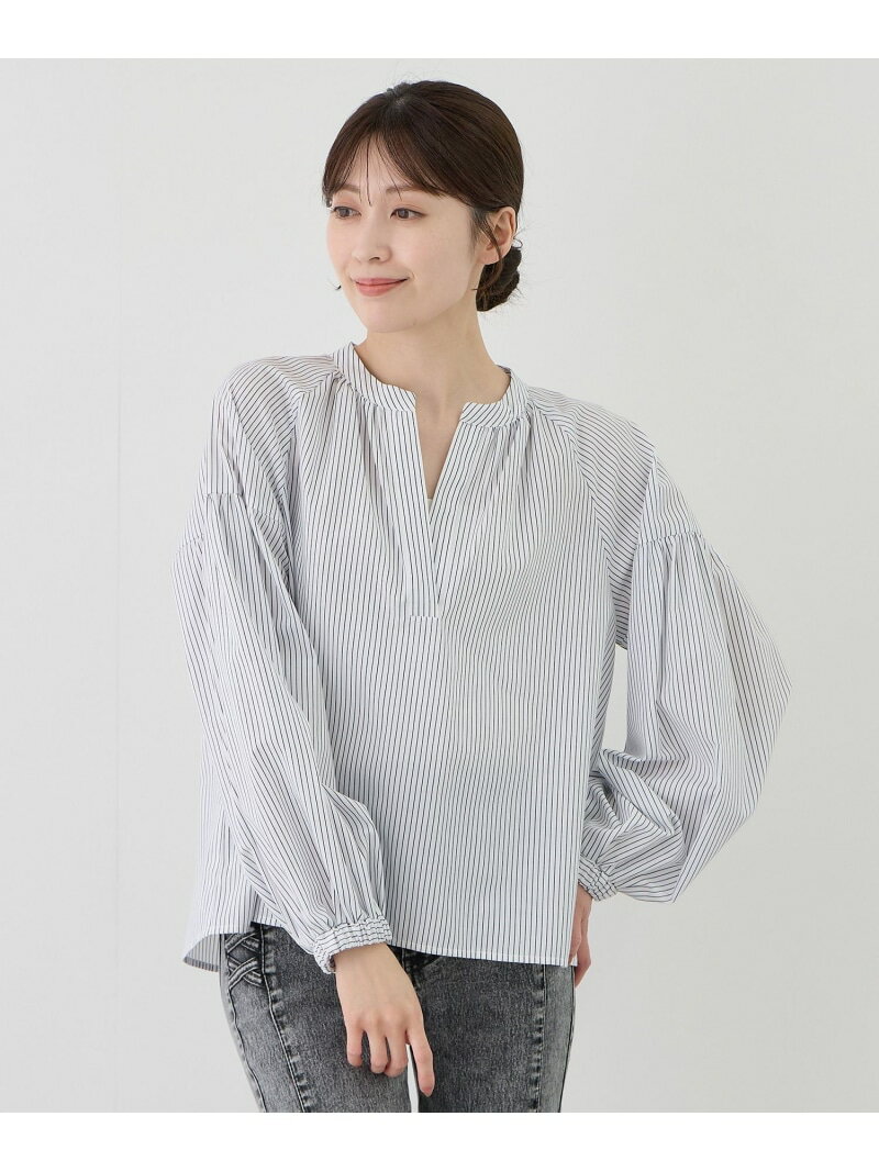 樂天商城 - 【SALE／20%OFF】ストライプスキッパーブラウス JAYRO ジャイロ トップス シャツ・ブラウス イエロー ホワイト ネイビー ブルー【RBA_E】【送料無料】[Rakuten Fashion]