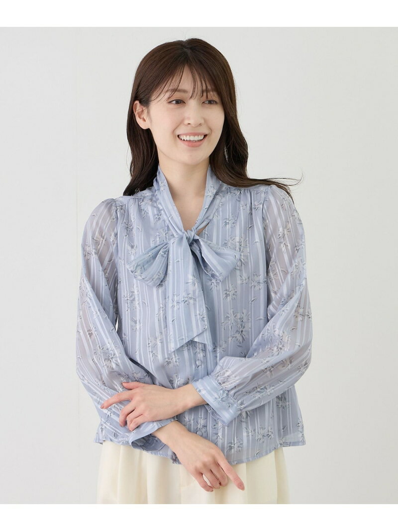 樂天商城 - 【SALE／20%OFF】ボウタイ長袖ブラウス JAYRO ジャイロ トップス シャツ・ブラウス ホワイト ネイビー グレー ブルー【RBA_E】【送料無料】[Rakuten Fashion]