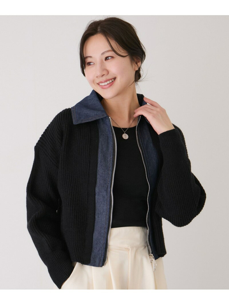 樂天商城 - 【SALE／30%OFF】デニム*ニットブルゾン JAYRO ジャイロ ジャケット・アウター ブルゾン・ジャンパー ブラック グレー【RBA_E】【送料無料】[Rakuten Fashion]