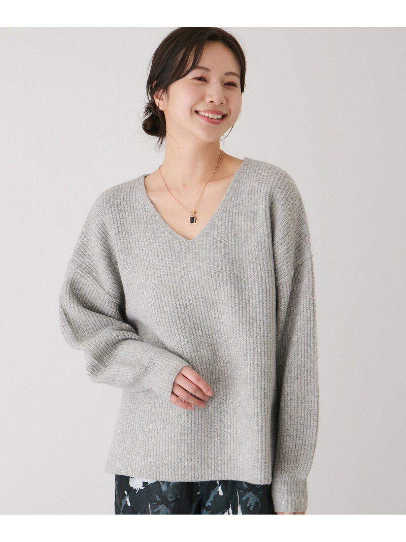 樂天商城 - 【SALE／30%OFF】ヤクタッチ畦編みVプルオーバー JAYRO ジャイロ トップス ニット ベージュ ブルー【RBA_E】【送料無料】[Rakuten Fashion]