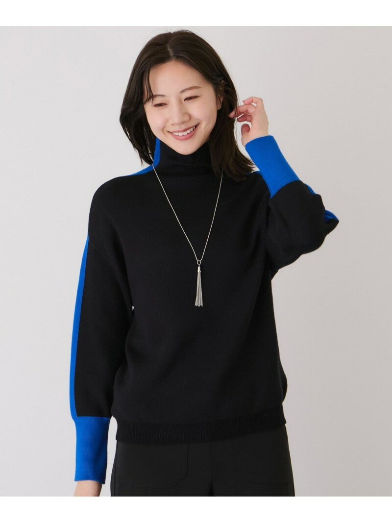 樂天商城 - 【SALE／20%OFF】配色ハイネックニットプルオーバー JAYRO ジャイロ トップス ニット ブルー ピンク ブラック グレー ベージュ【RBA_E】【送料無料】[Rakuten Fashion]