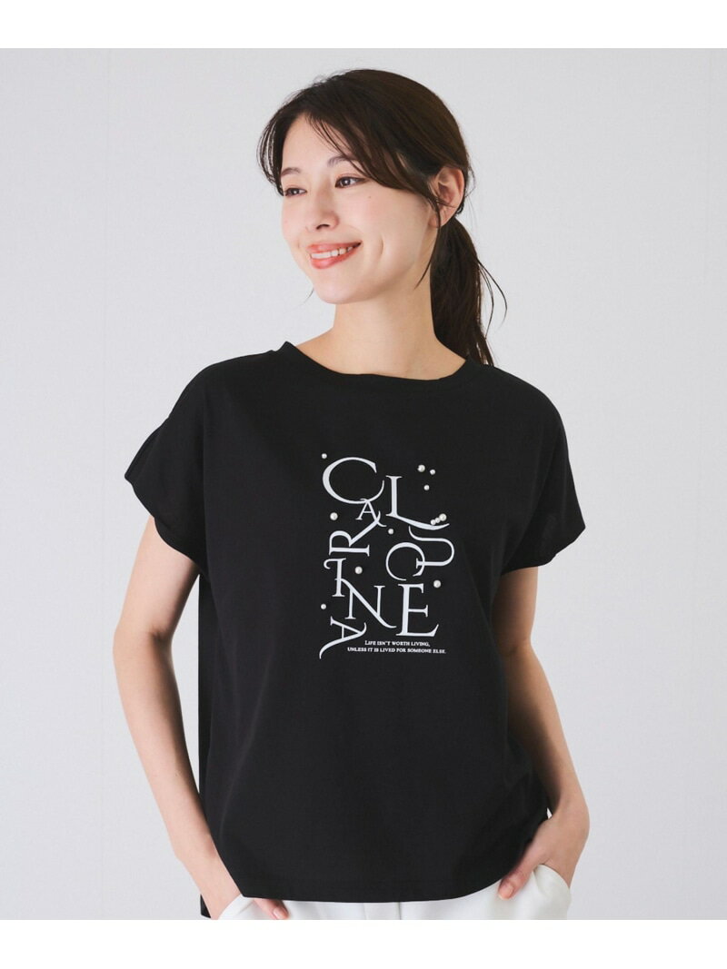 樂天商城 - 【SALE／30%OFF】パール付きプリントロゴTシャツ JAYRO ジャイロ トップス カットソー・Tシャツ パープル ネイビー ホワイト ブラック【RBA_E】[Rakuten Fashion]