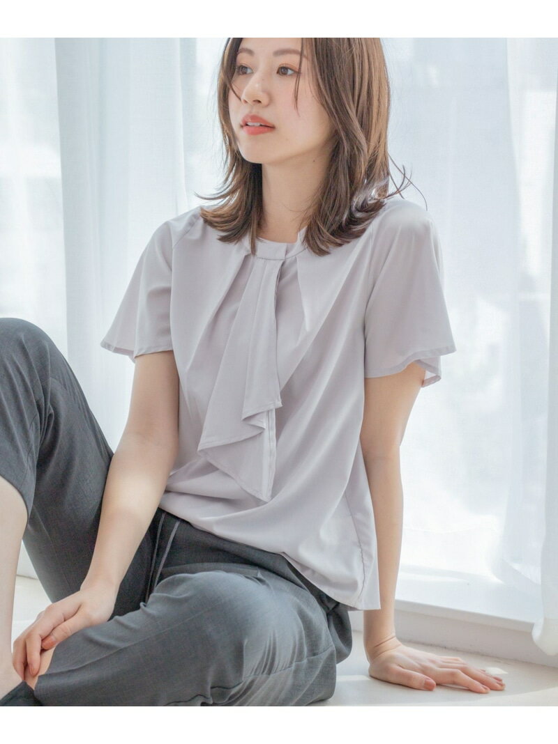 【SALE／50%OFF】フレア袖スカーフボウタイブラウス JAYRO ジャイロ トップス シャツ・ブラウス ホワイト グレー ネイビー グリーン【RBA_E】[Rakuten Fashion]