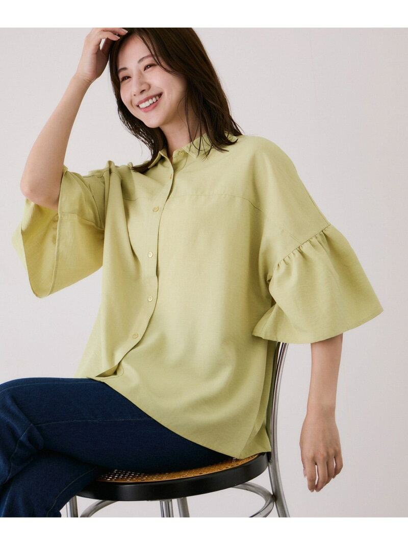 【SALE／30%OFF】ギャザースリーブシャツ JAYRO ジャイロ トップス シャツ・ブラウス グリーン ブラウン ブラック【RBA_E】【送料無料】[Rakuten Fashion]