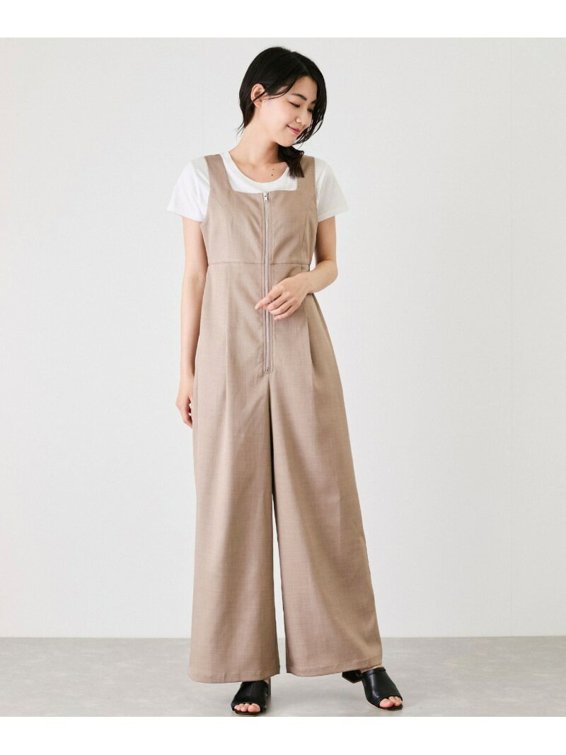 【SALE／30%OFF】【EC限定】フロントジップサロペット JAYRO ジャイロ オールインワン・オーバーオール オーバーオール・サロペット グレー ベージュ ブラウン【RBA_E】【送料無料】[Rakuten Fashion]