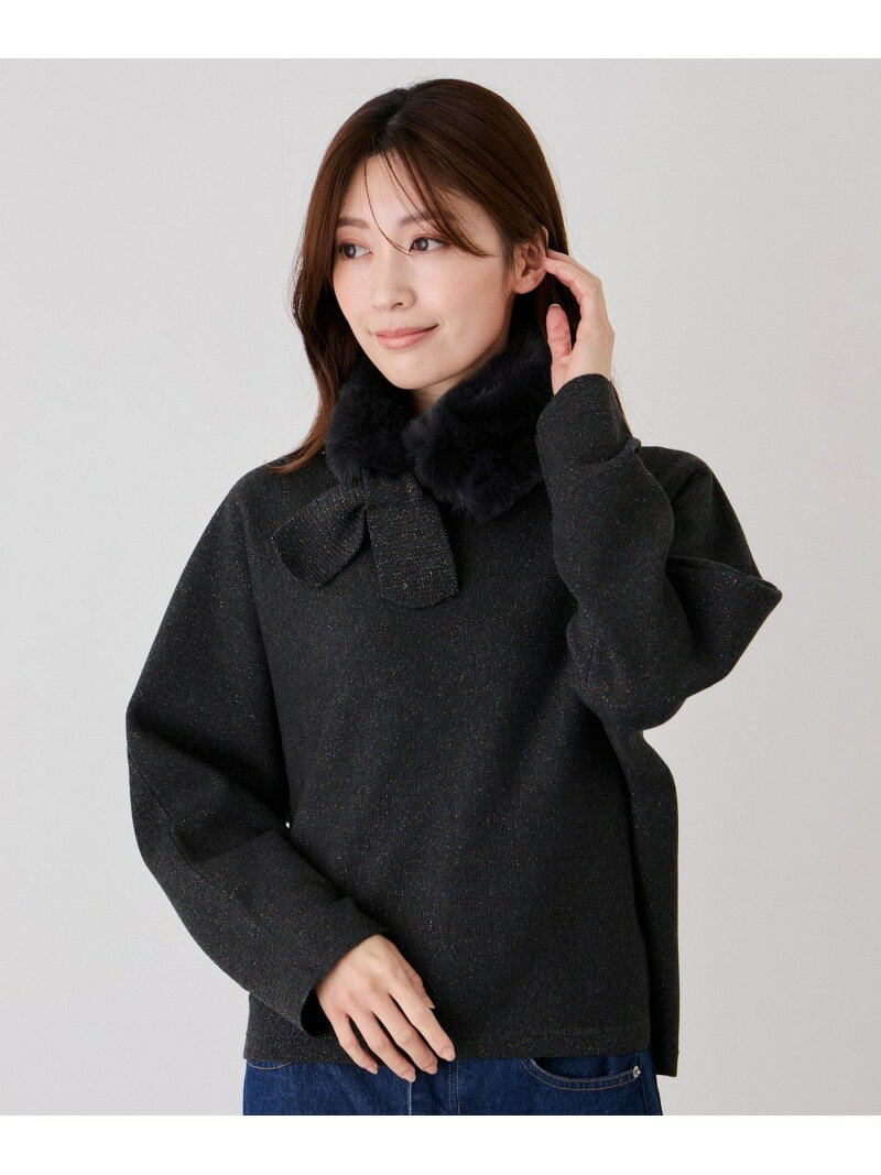 樂天商城 - 【SALE／30%OFF】マフラー付きラメドルマンニット JAYRO ジャイロ トップス ニット ブルー グレー【RBA_E】【送料無料】[Rakuten Fashion]
