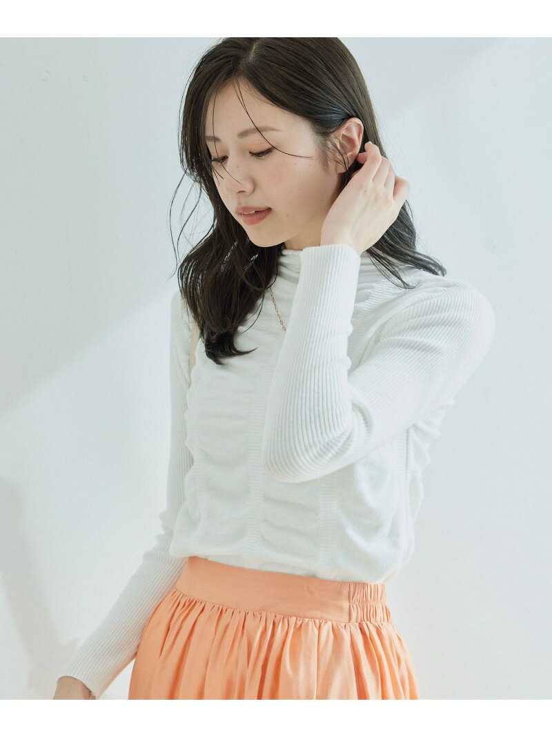 【SALE／50%OFF】シャーリングニットプルオーバー JAYRO ジャイロ トップス ニット グリーン ブルー ホワイト ピンク【RBA_E】[Rakuten Fashion]