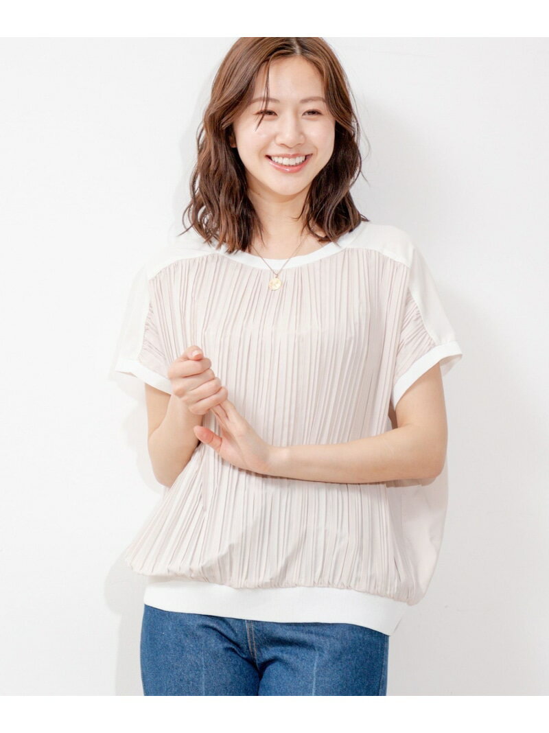 【SALE／50%OFF】サテンプリーツ切替ブラウス JAYRO ジャイロ トップス シャツ・ブラウス イエロー グレー パープル【RBA_E】[Rakuten Fashion]