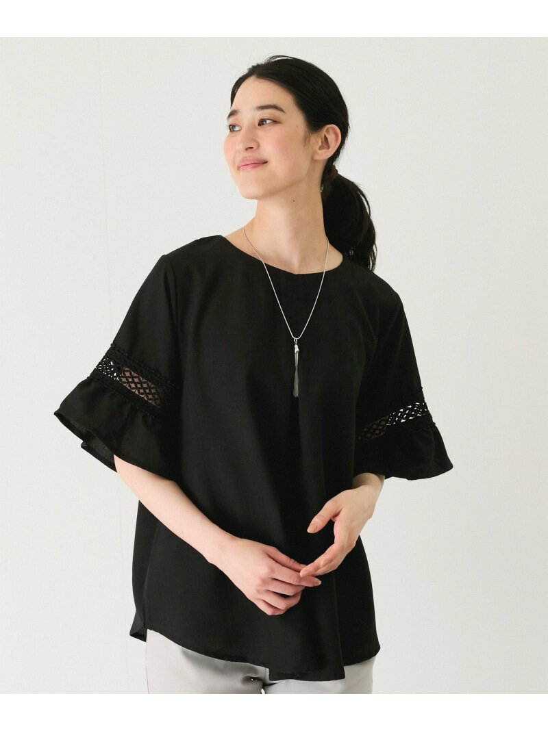 樂天商城 - 【SALE／20%OFF】袖レースブラウス JAYRO ジャイロ トップス シャツ・ブラウス ホワイト グレー レッド ブラック ブルー イエロー ネイビー グリーン【RBA_E】[Rakuten Fashion]