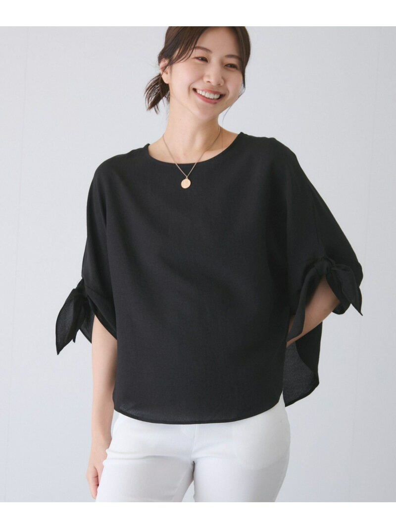 樂天商城 - 【SALE／20%OFF】袖リボンブラウス JAYRO ジャイロ トップス シャツ・ブラウス ブラック ピンク ブルー ネイビー ホワイト【RBA_E】【送料無料】[Rakuten Fashion]