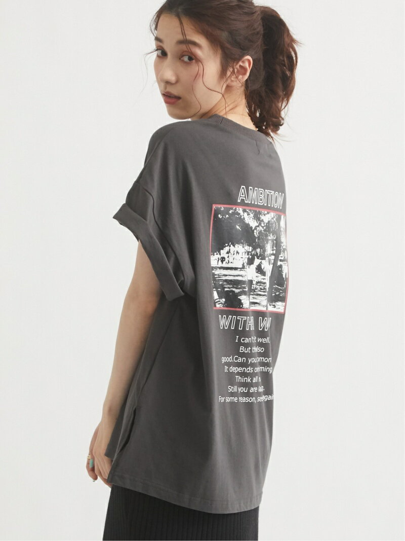 【SALE／40%OFF】(W)OE天竺バックプリント半袖T JAYRO ジャイロ トップス カットソー・Tシャツ ホワイト グレー ブラック【RBA_E】[Rakuten Fashion]