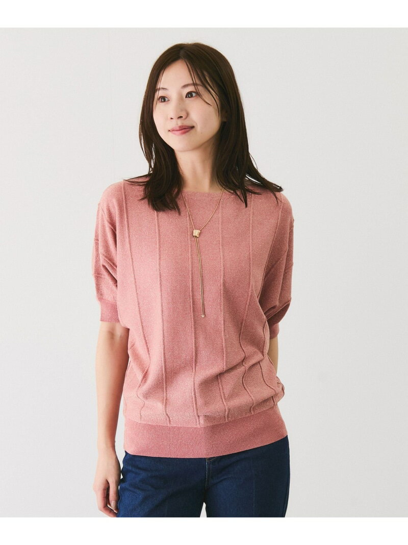 樂天商城 - 【SALE／30%OFF】ピンタック柄ドルマンスリーブラメニットプルオーバー JAYRO ジャイロ トップス ニット ピンク ネイビー ベージュ ホワイト ブラック【RBA_E】[Rakuten Fashion]