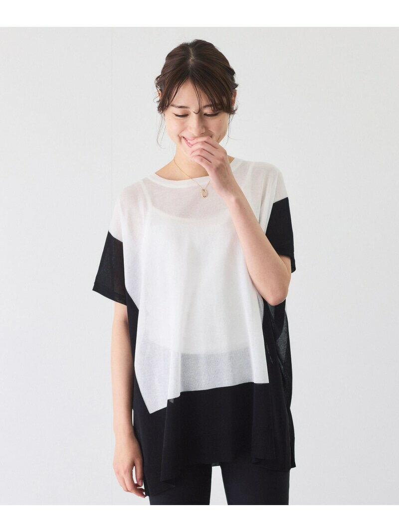 樂天商城 - 【SALE／30%OFF】UVサラサラバイカラーインターシャプルオーバー JAYRO ジャイロ トップス ニット ネイビー ブラウン【RBA_E】[Rakuten Fashion]