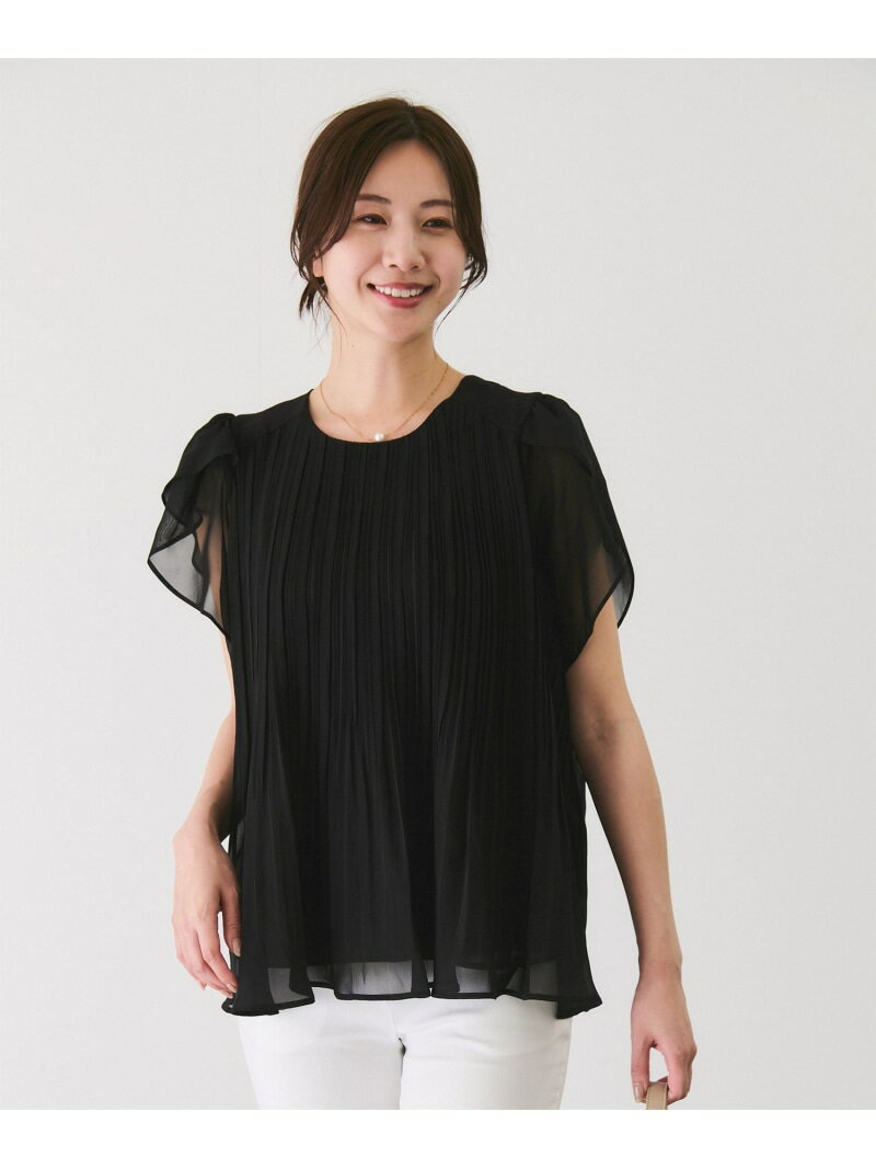 【SALE／20%OFF】プリーツレースブラウス JAYRO ジャイロ トップス シャツ・ブラウス ブラック ホワイト ピンク ブルー【RBA_E】【送料無料】[Rakuten Fashion]