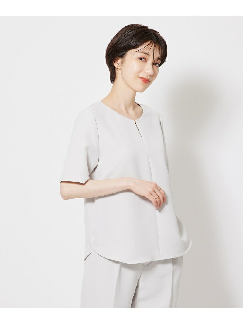 【SALE／30%OFF】【セットアップ対応】2WAYストレッチ半袖ブラウス JAYRO ジャイロ トップス シャツ・ブラウス ホワイト ネイビー グレー グリーン【RBA_E】[Rakuten Fashion]
