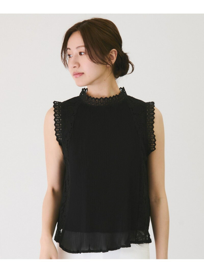 樂天商城 - 【SALE／20%OFF】プリーツレースノースリーブブラウス JAYRO ジャイロ トップス シャツ・ブラウス ホワイト グレー ブラック ブルー ネイビー【RBA_E】【送料無料】[Rakuten Fashion]