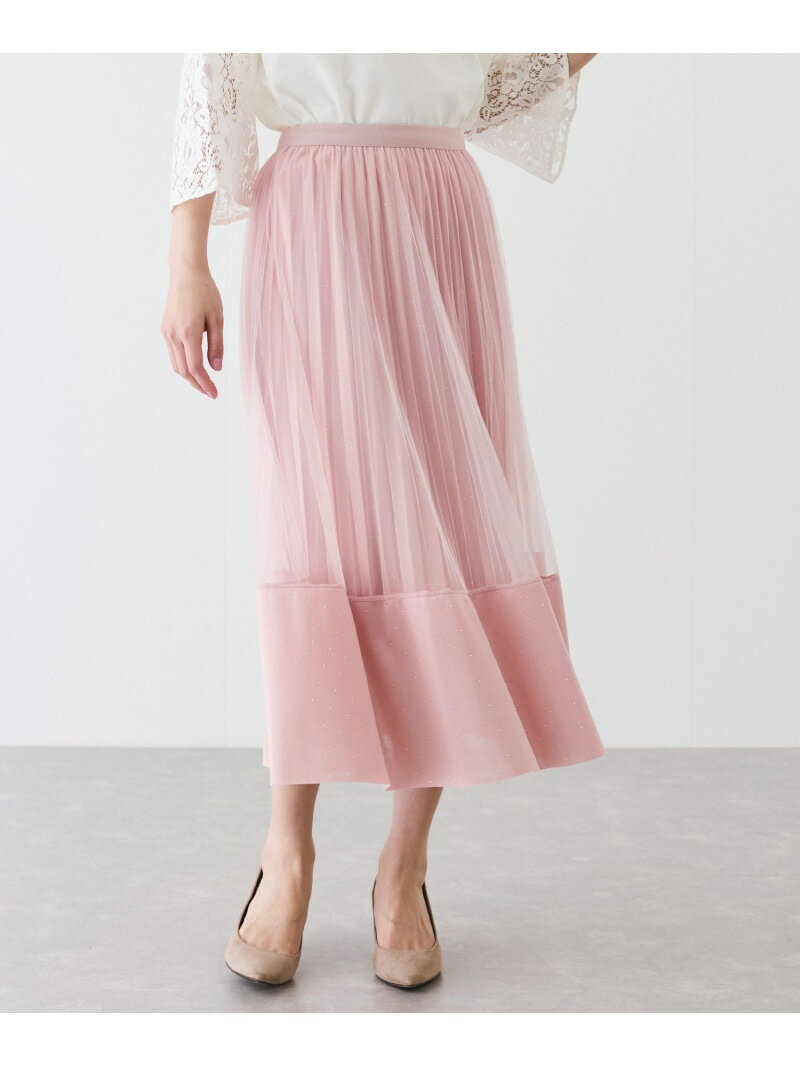 【SALE／20%OFF】ラインストーンチュール重ねプリーツ JAYRO ジャイロ スカート その他のスカート ブラック ホワイト ピンク【RBA_E】【送料無料】[Rakuten Fashion]