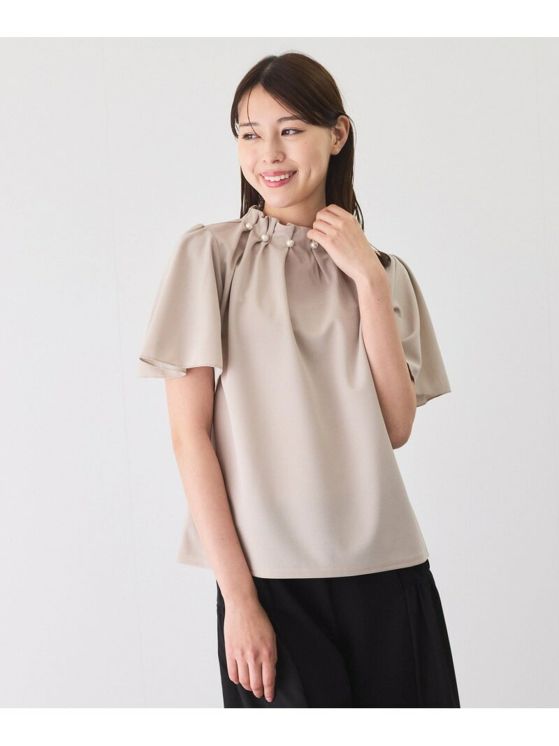 【SALE／30%OFF】衿パール使いプルオーバー JAYRO ジャイロ トップス シャツ・ブラウス ブラック グレー【RBA_E】[Rakuten Fashion]