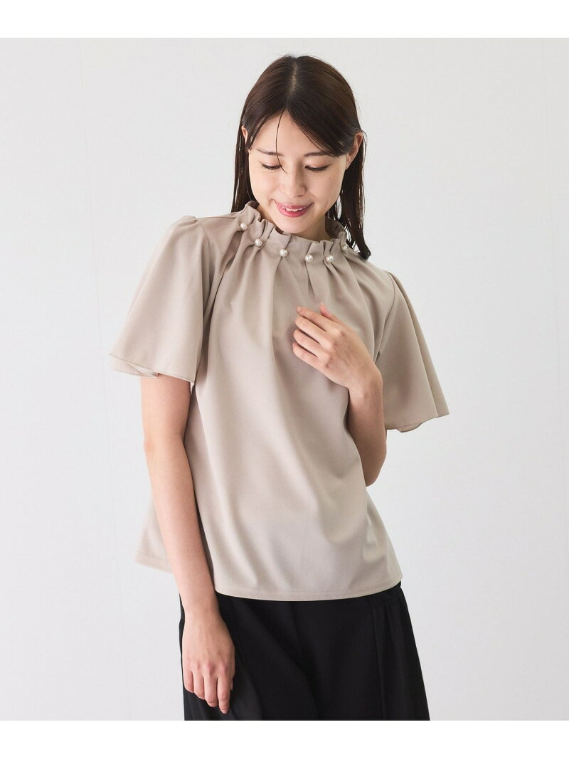【SALE／30%OFF】衿パール使いプルオーバー JAYRO ジャイロ トップス シャツ・ブラウス ブラック グレー【RBA_E】[Rakuten Fashion]