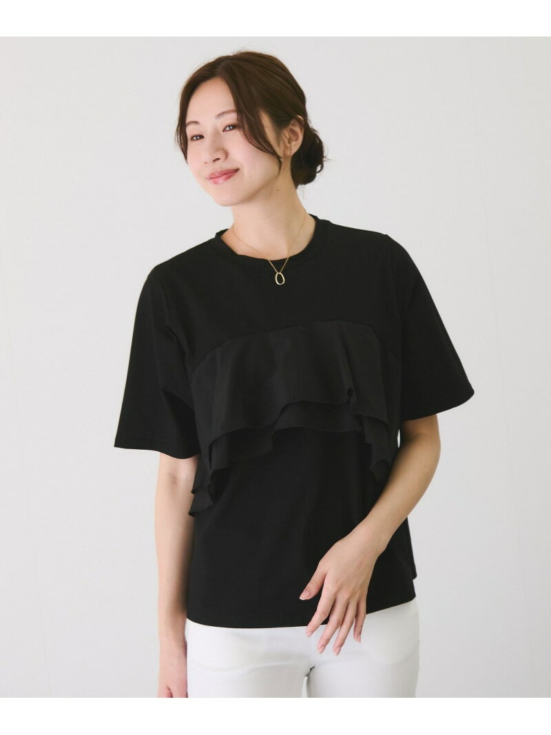 樂天商城 - 【SALE／30%OFF】ビッグフリルT JAYRO ジャイロ トップス カットソー・Tシャツ ネイビー ホワイト グレー ブラック【RBA_E】【送料無料】[Rakuten Fashion]