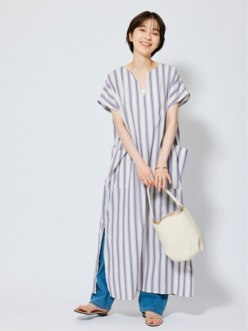 【SALE／40%OFF】(W)【EC限定】ビックポケットカフタンワンピース JAYRO ジャイロ ワンピース・ドレス その他のワンピース・ドレス ベージュ パープル【RBA_E】[Rakuten Fashion]