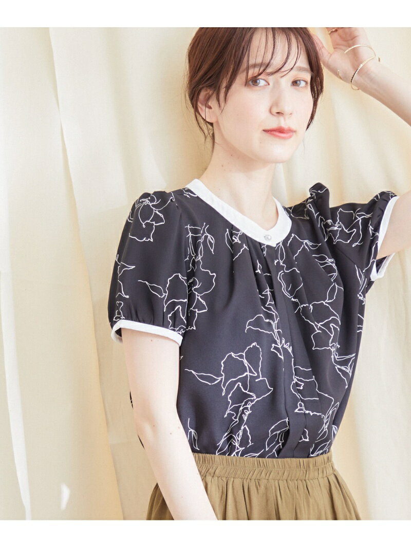 【SALE／30%OFF】配色バンドカラーブラウス JAYRO ジャイロ トップス シャツ・ブラウス ホワイト ブラック ベージュ ネイビー【RBA_E】[Rakuten Fashion]