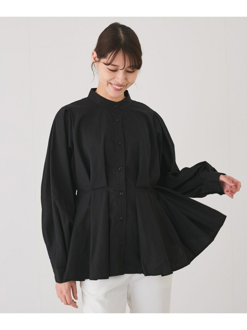 樂天商城 - 【SALE／30%OFF】ウエストボリュームタックスタンドブラウス JAYRO ジャイロ トップス シャツ・ブラウス ホワイト ブラック ブルー レッド【RBA_E】【送料無料】[Rakuten Fashion]