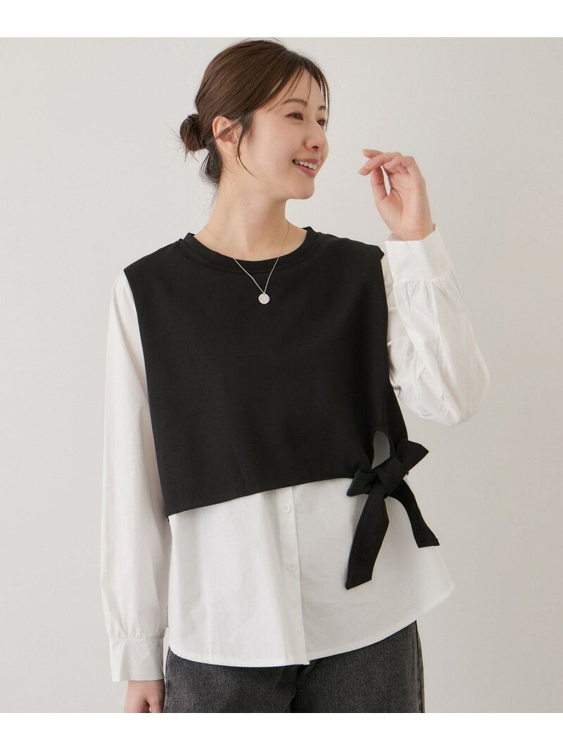 樂天商城 - 【SALE／30%OFF】カットソー付きシャツ JAYRO ジャイロ トップス シャツ・ブラウス ネイビー ホワイト【RBA_E】【送料無料】[Rakuten Fashion]