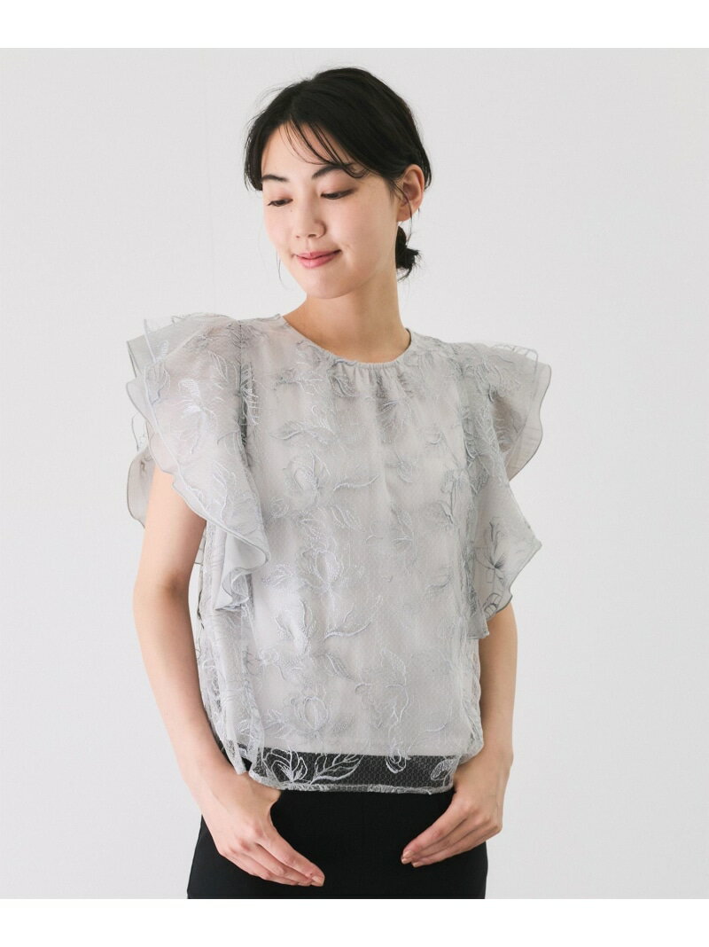 樂天商城 - 【SALE／30%OFF】刺繍レースフリルブラウス JAYRO ジャイロ トップス シャツ・ブラウス ブラック ピンク ホワイト【RBA_E】[Rakuten Fashion]