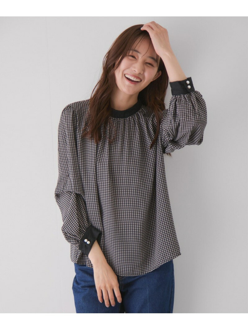 樂天商城 - 【SALE／30%OFF】千鳥柄配色ブラウス JAYRO ジャイロ トップス シャツ・ブラウス ベージュ ホワイト【RBA_E】[Rakuten Fashion]