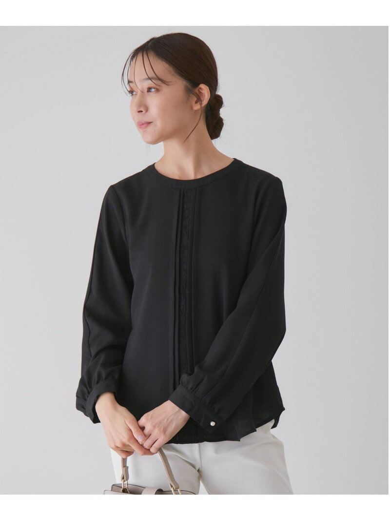 樂天商城 - 【SALE／30%OFF】フロントレースピンタックブラウス JAYRO ジャイロ トップス シャツ・ブラウス ブラック ベージュ ホワイト【RBA_E】[Rakuten Fashion]
