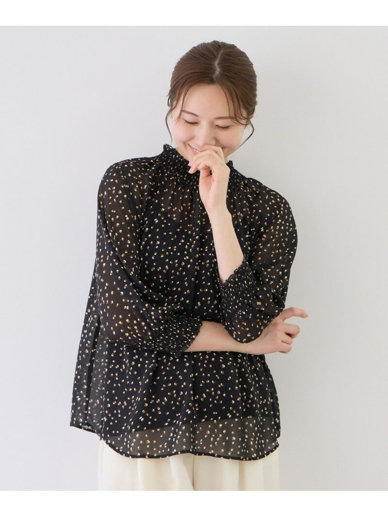 樂天商城 - 【SALE／30%OFF】シャーリングブラウス JAYRO ジャイロ トップス シャツ・ブラウス ブラウン ブラック グレー ベージュ【RBA_E】【送料無料】[Rakuten Fashion]
